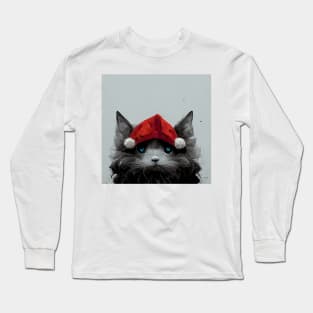 Christmas Santa Cat Long Sleeve T-Shirt